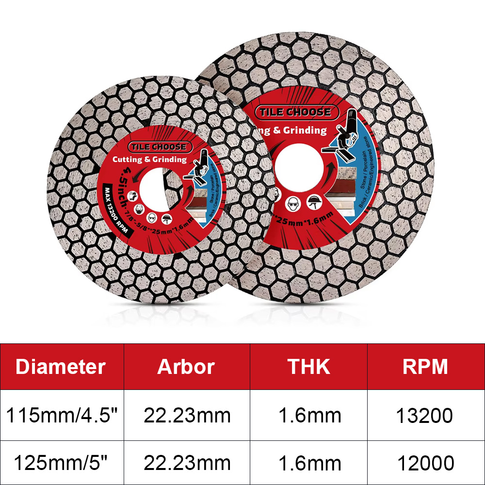 Brick Cutting Saw - D115mm/125mm lâmina de diamante disco de
