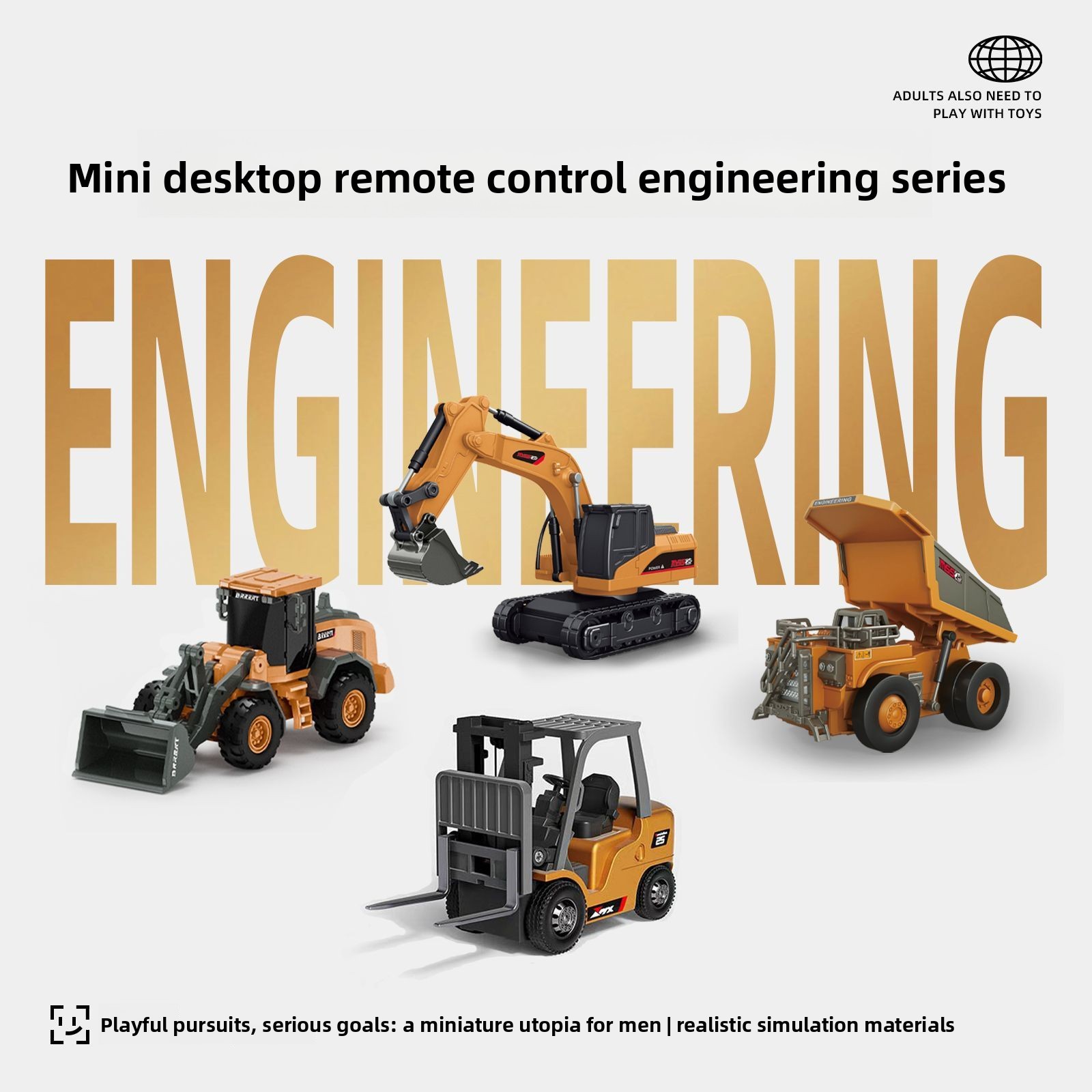 Heavy Equipment Vehicles - Conjunto de Carros de Engenharia RC